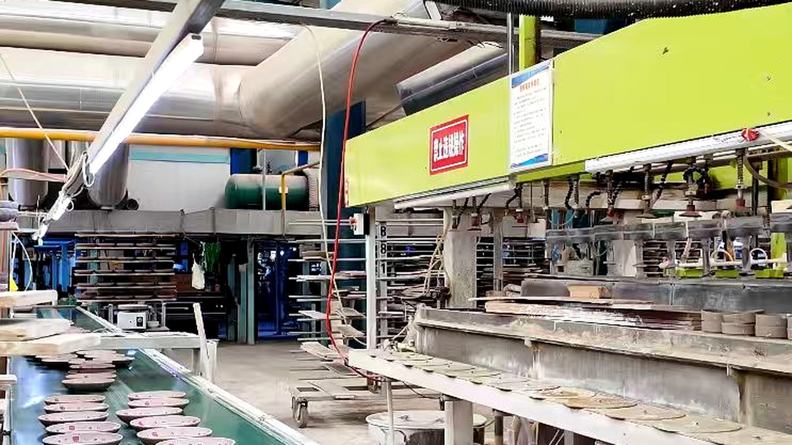 Automated ceramic production line